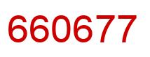 Number 660677 red image