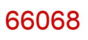 Number 66068 red image
