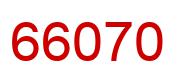 Number 66070 red image