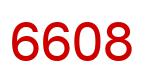 Number 6608 red image