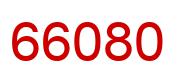 Number 66080 red image