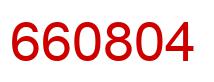 Number 660804 red image