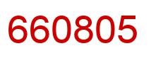 Number 660805 red image