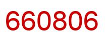 Number 660806 red image