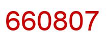 Number 660807 red image