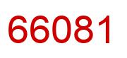 Number 66081 red image