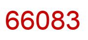 Number 66083 red image