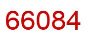 Number 66084 red image
