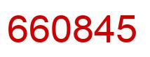 Number 660845 red image