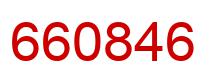 Number 660846 red image