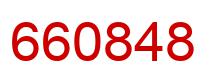 Number 660848 red image