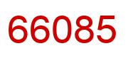 Number 66085 red image