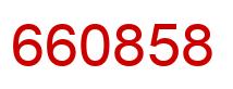 Number 660858 red image