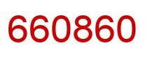 Number 660860 red image