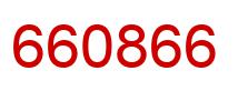 Number 660866 red image