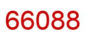 Number 66088 red image