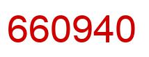 Number 660940 red image