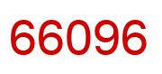 Number 66096 red image