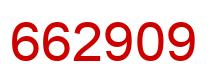 Número 662909 imagen rojo