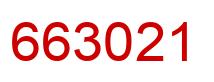 Number 663021 red image