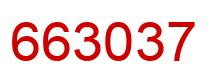Number 663037 red image