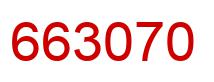 Number 663070 red image