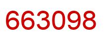 Number 663098 red image