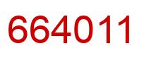 Number 664011 red image