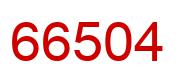 Number 66504 red image