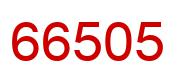 Number 66505 red image
