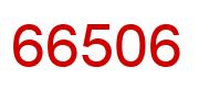 Number 66506 red image