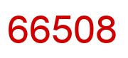 Number 66508 red image