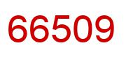 Number 66509 red image