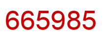 Number 665985 red image