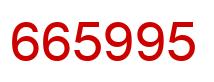 Número 665995 imagen rojo