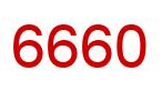 Number 6660 red image