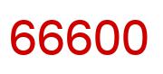 Número 66600 imagen rojo