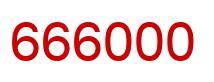 Number 666000 red image