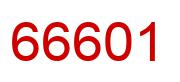 Number 66601 red image