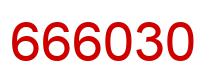 Number 666030 red image