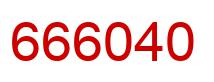 Number 666040 red image