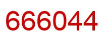 Number 666044 red image