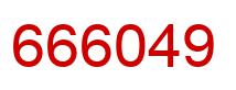 Number 666049 red image