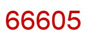 Number 66605 red image