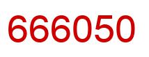 Number 666050 red image