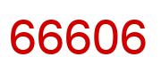 Number 66606 red image