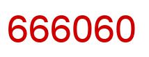 Number 666060 red image