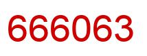 Number 666063 red image