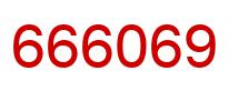 Number 666069 red image
