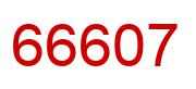 Number 66607 red image